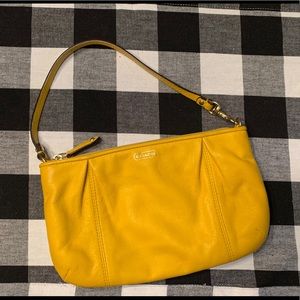 Coach- Yellow (Mustard) Leather Clutch-GUC